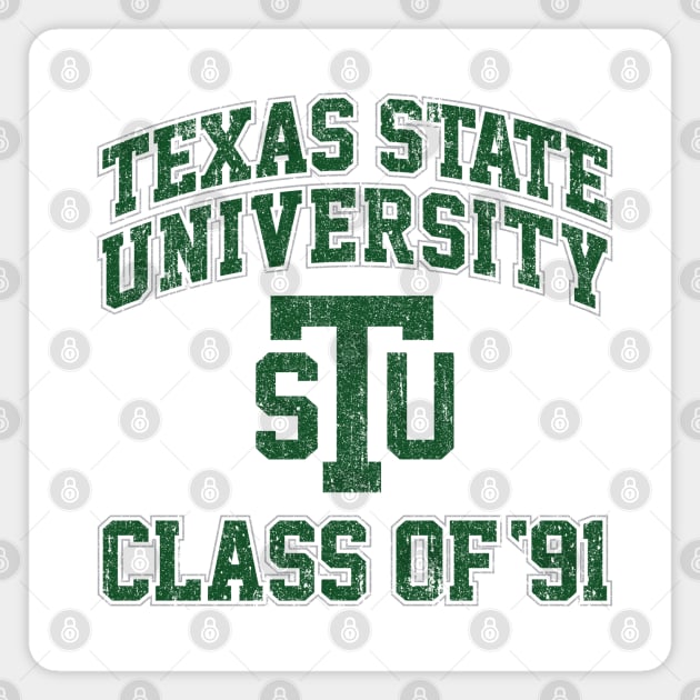 Texas State Class of 91 - Necessary Roughness (Variant) Magnet by huckblade